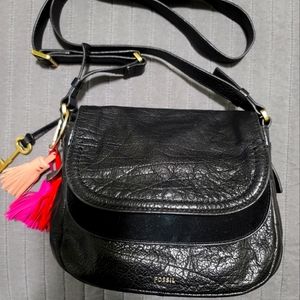 Fossil Crossbody Bag Excellent Condition. Black